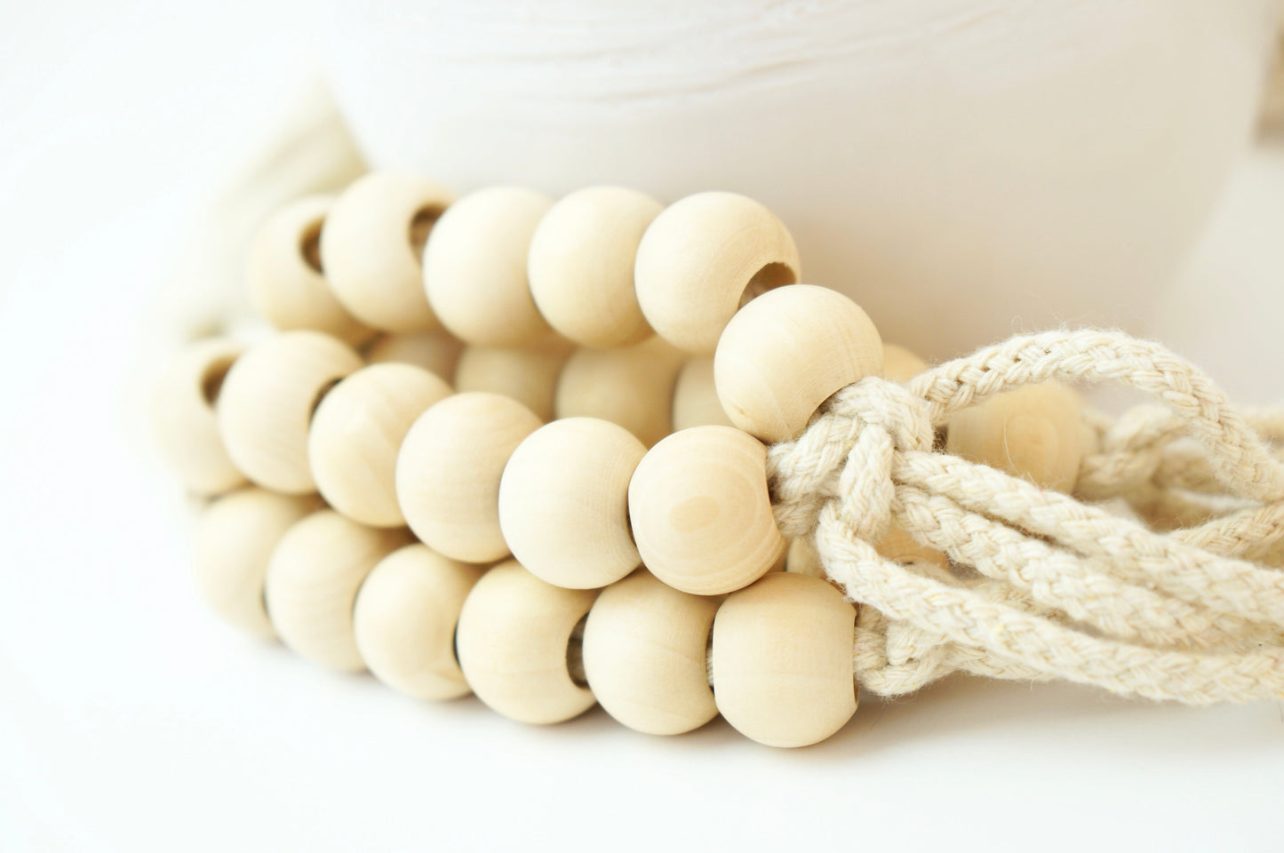 Perles en bois naturel (2 tailles disponible)