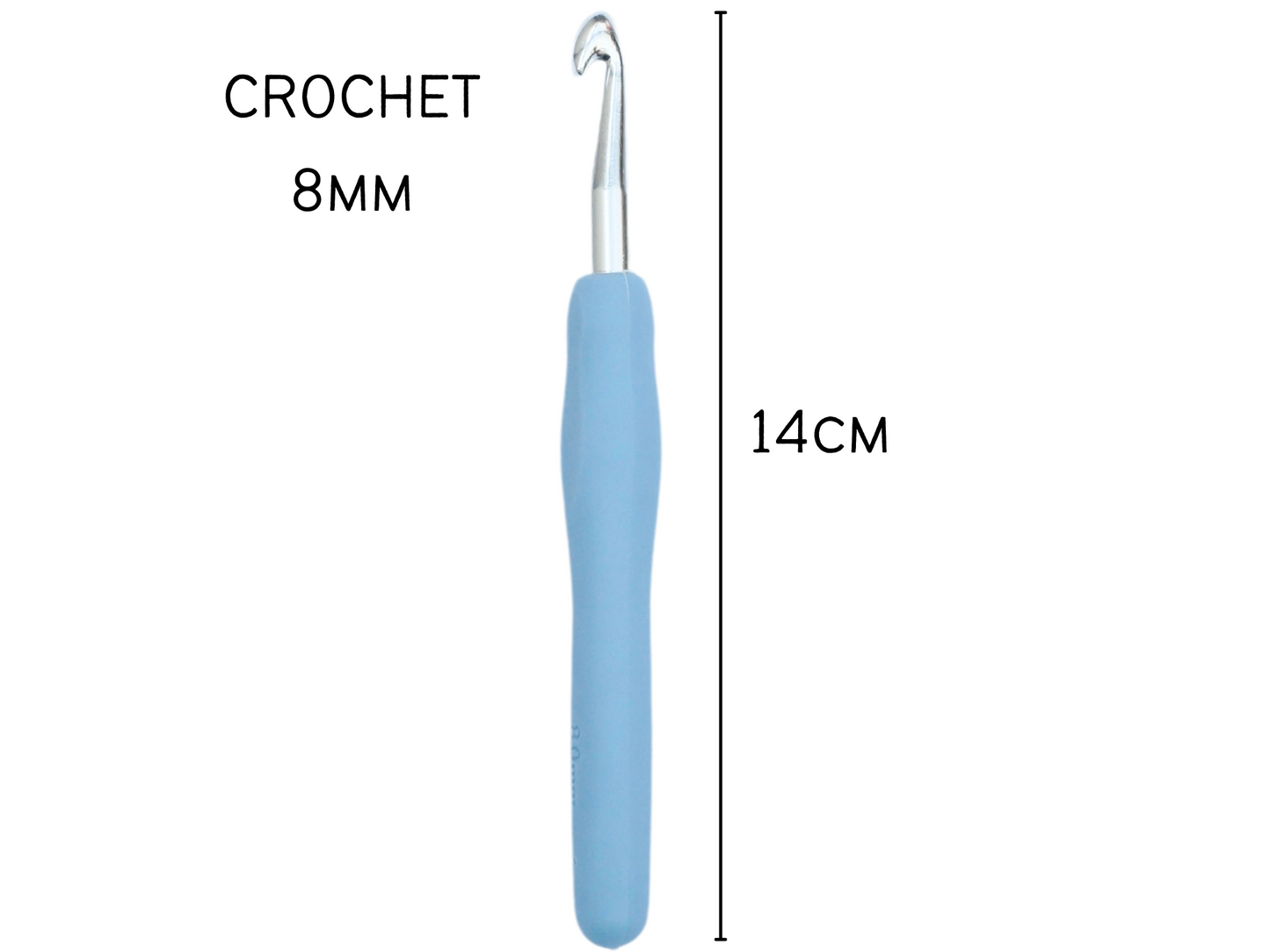 Crochets en aluminium avec manche ergonomique en silicone