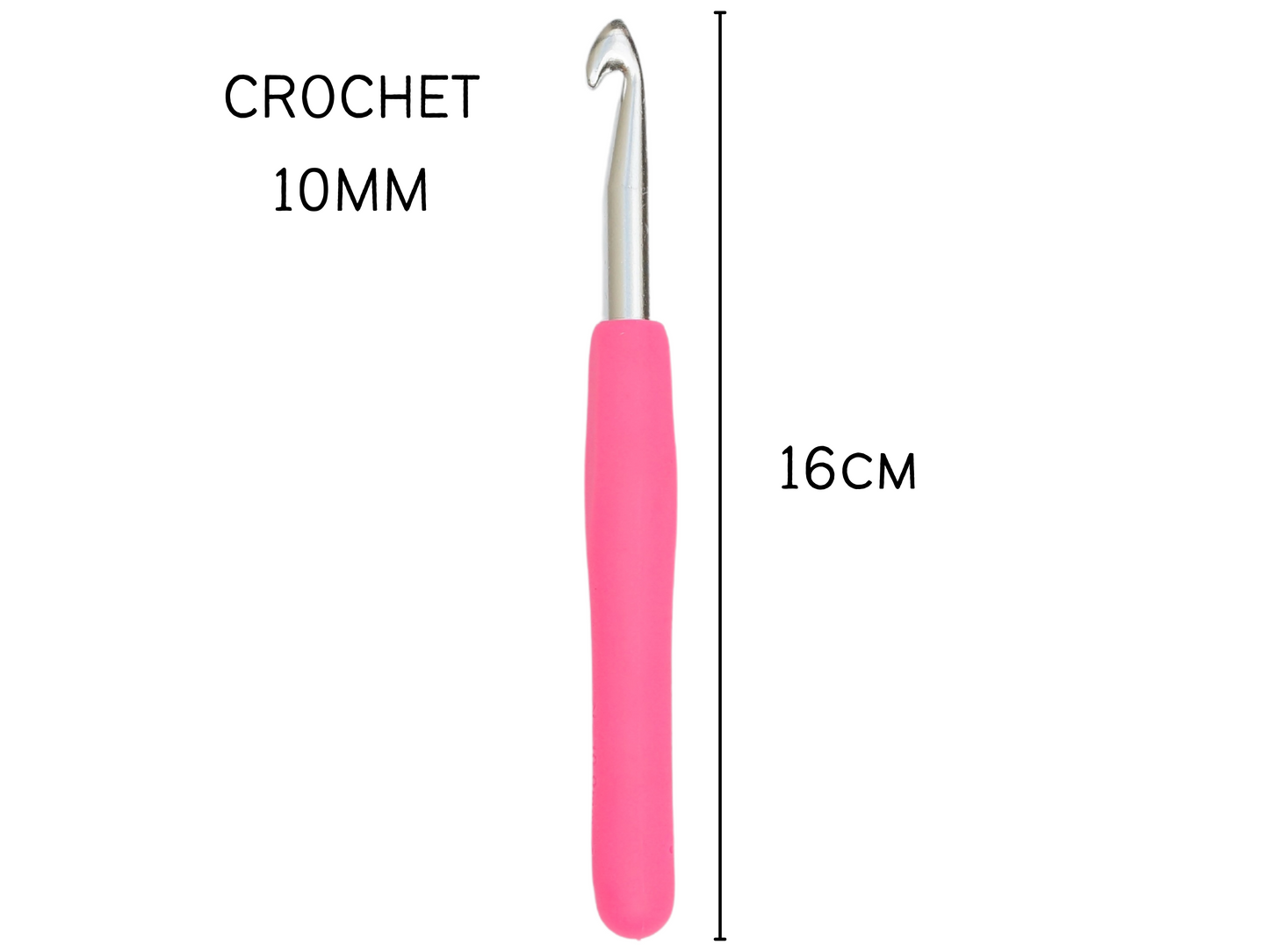 Crochets en aluminium avec manche ergonomique en silicone
