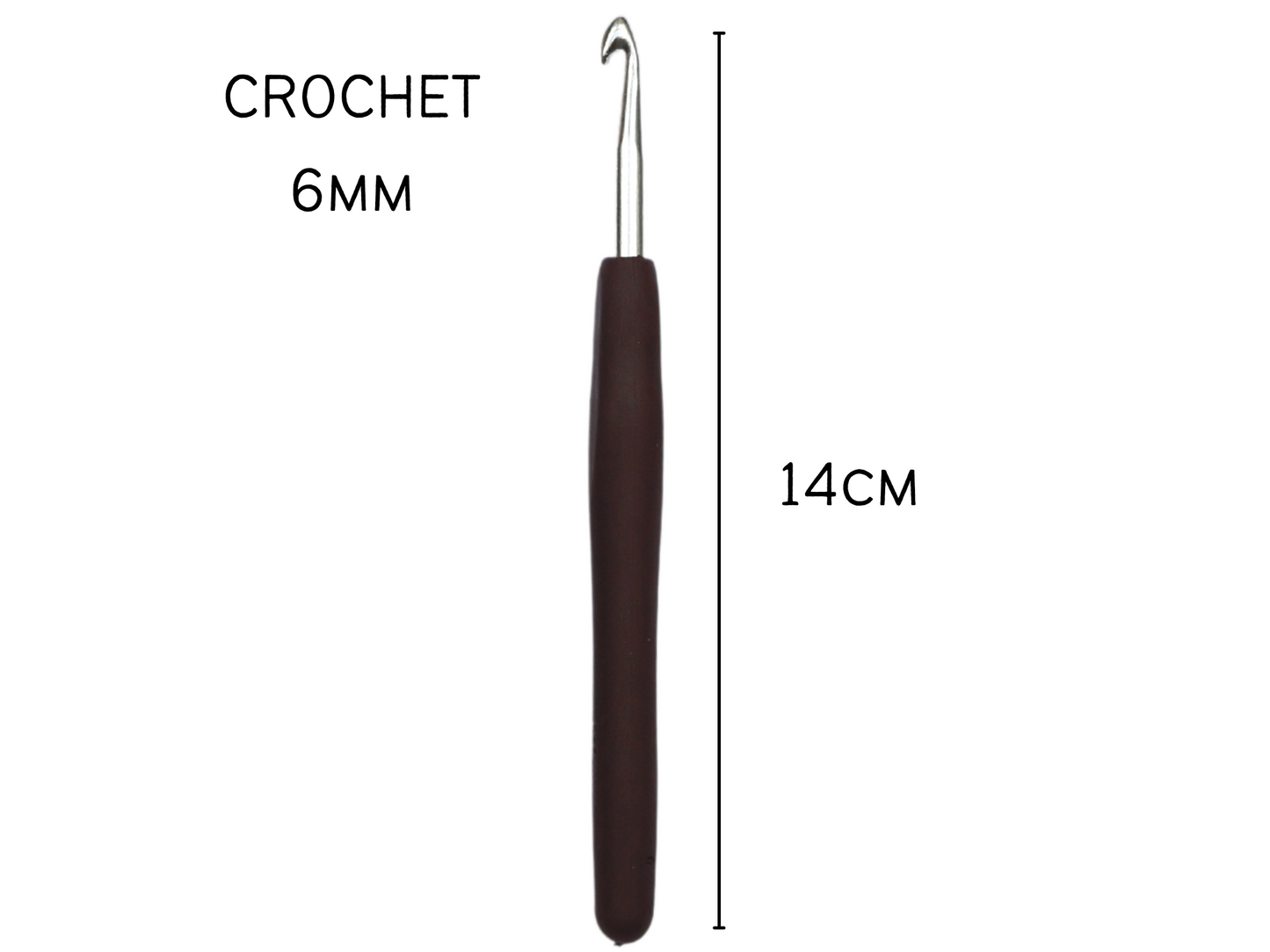 Crochets en aluminium avec manche ergonomique en silicone