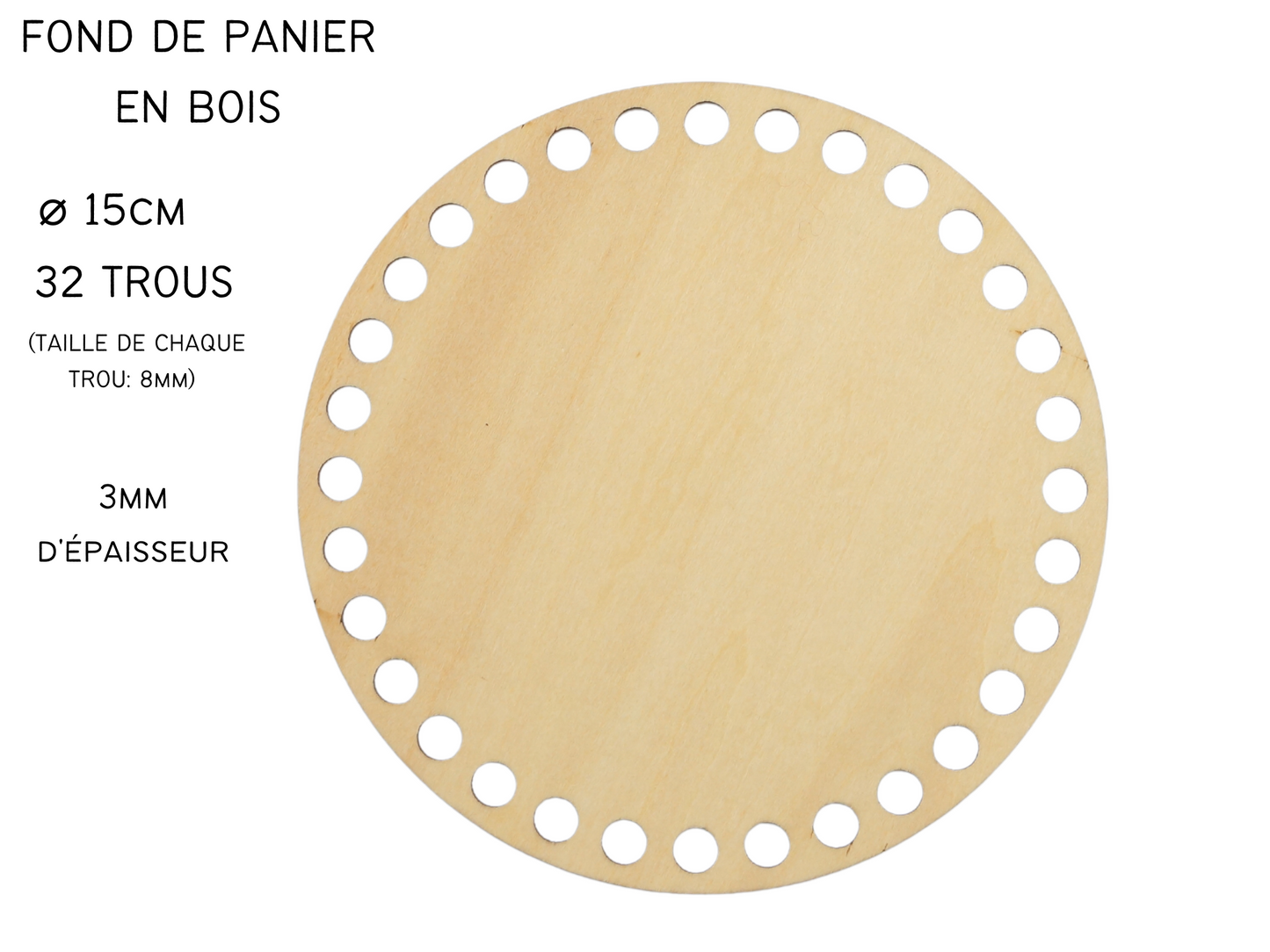 Fond de panier en bois (2 tailles disponible)